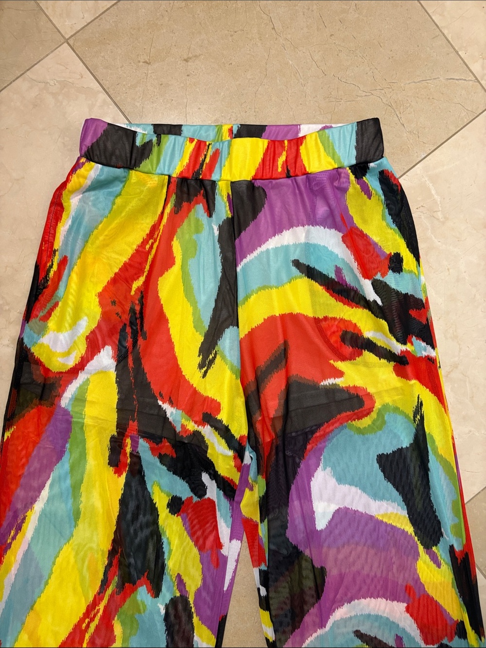 ⭐️ NWOT Ashley Stewart Multicolor Abstract Print Pants - size 10/12 - Picture 3 of 11